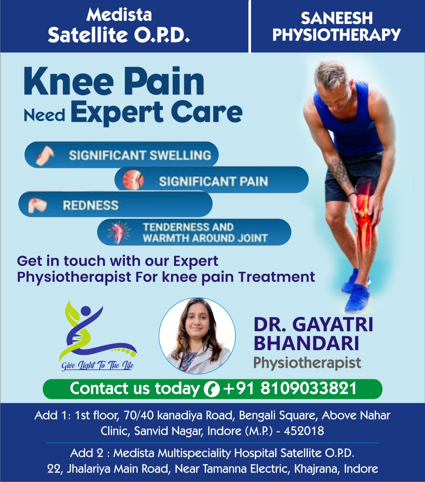 Knee Pain Physiotherapy Center Near Me In Indore