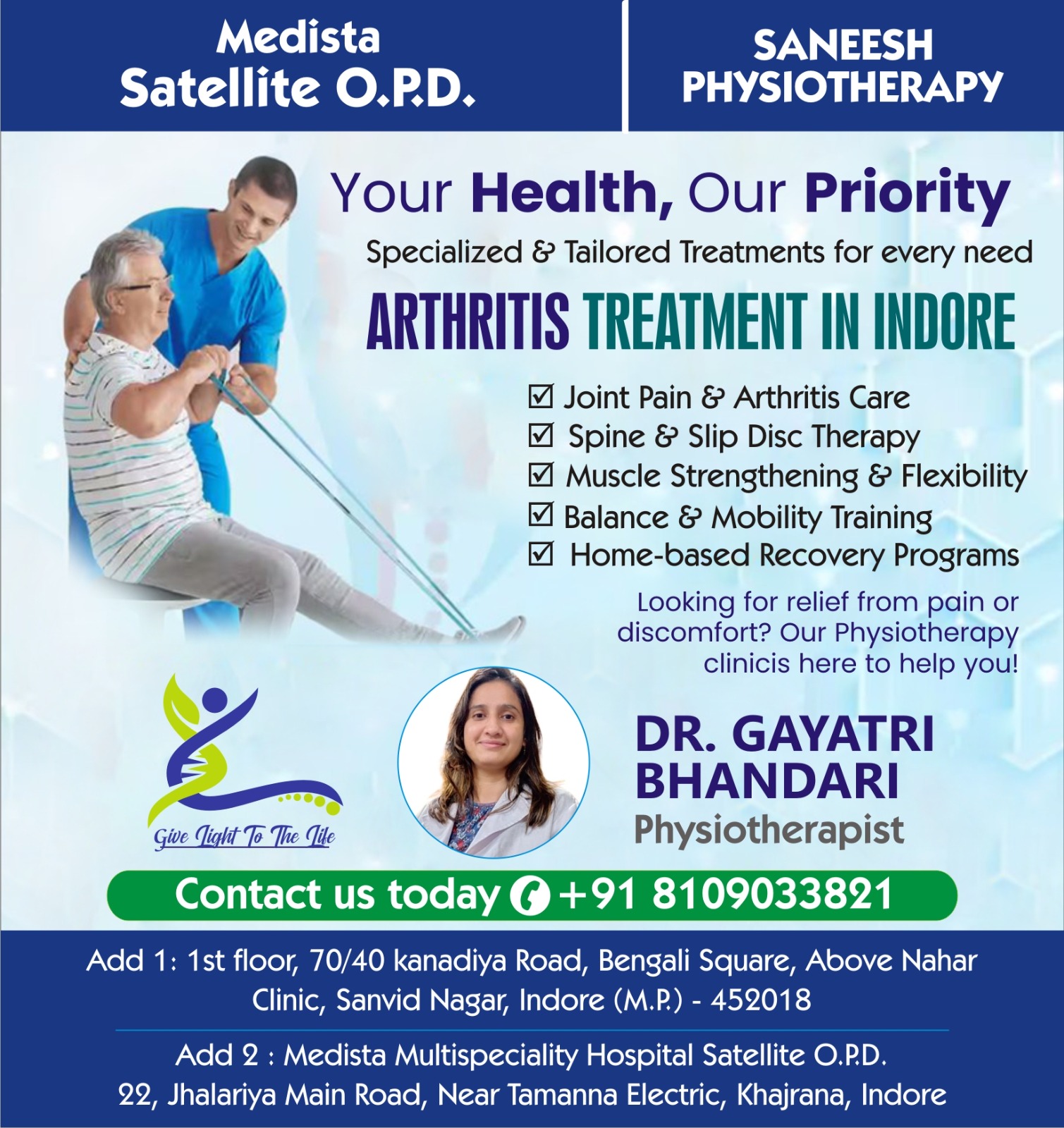 Physiotherapy for Arthritis in Indore
