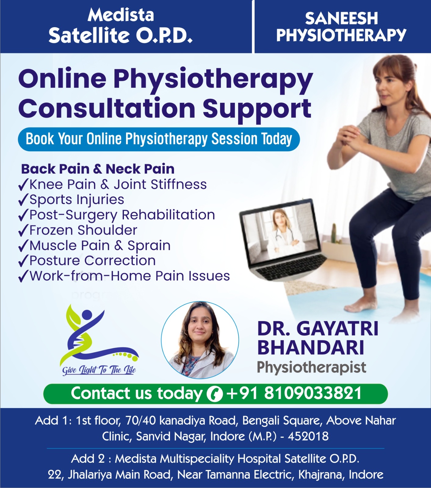 Online Physiotherapy Consultation Support