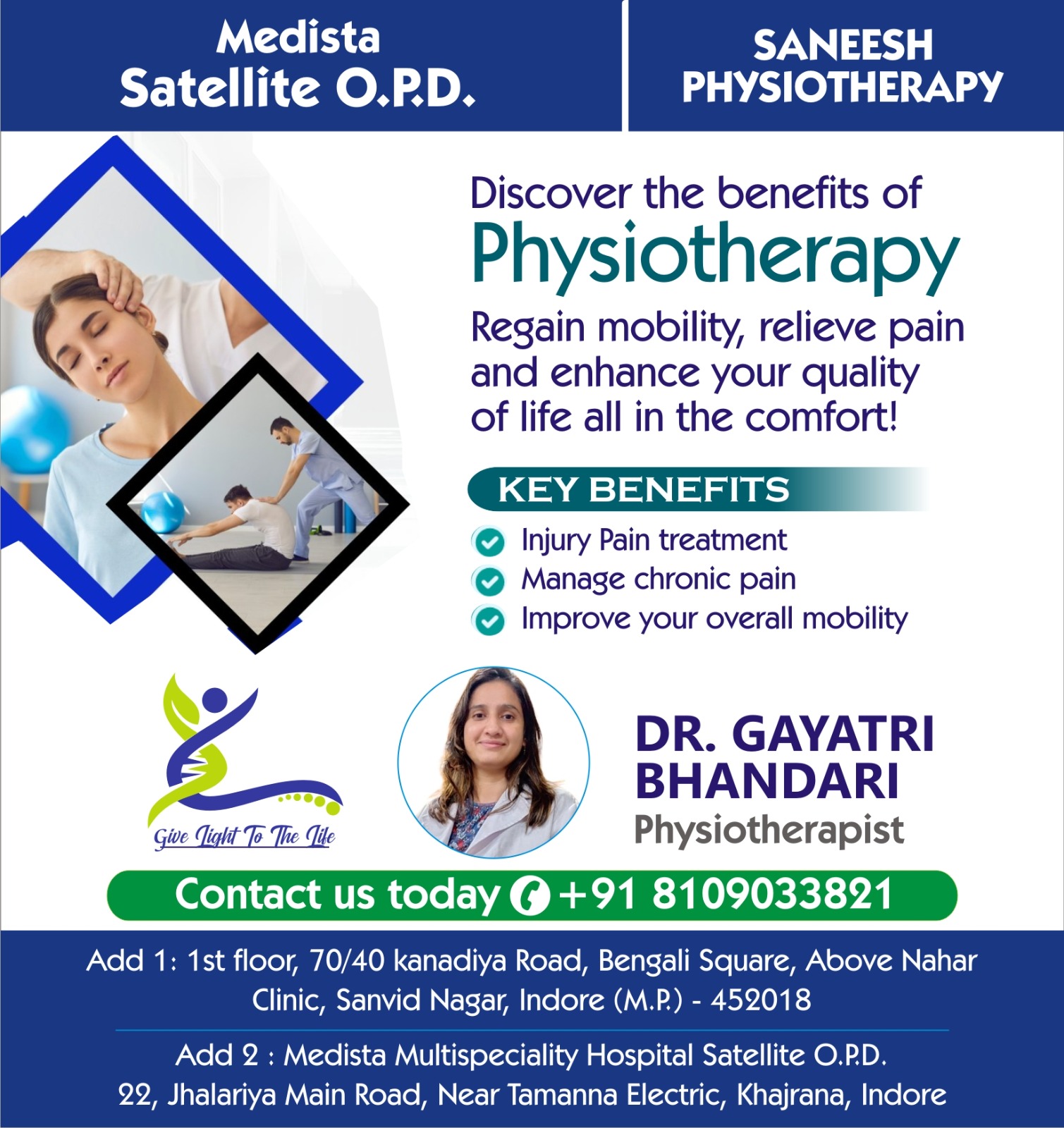 Physiotherapy Center Near Me in Indore 