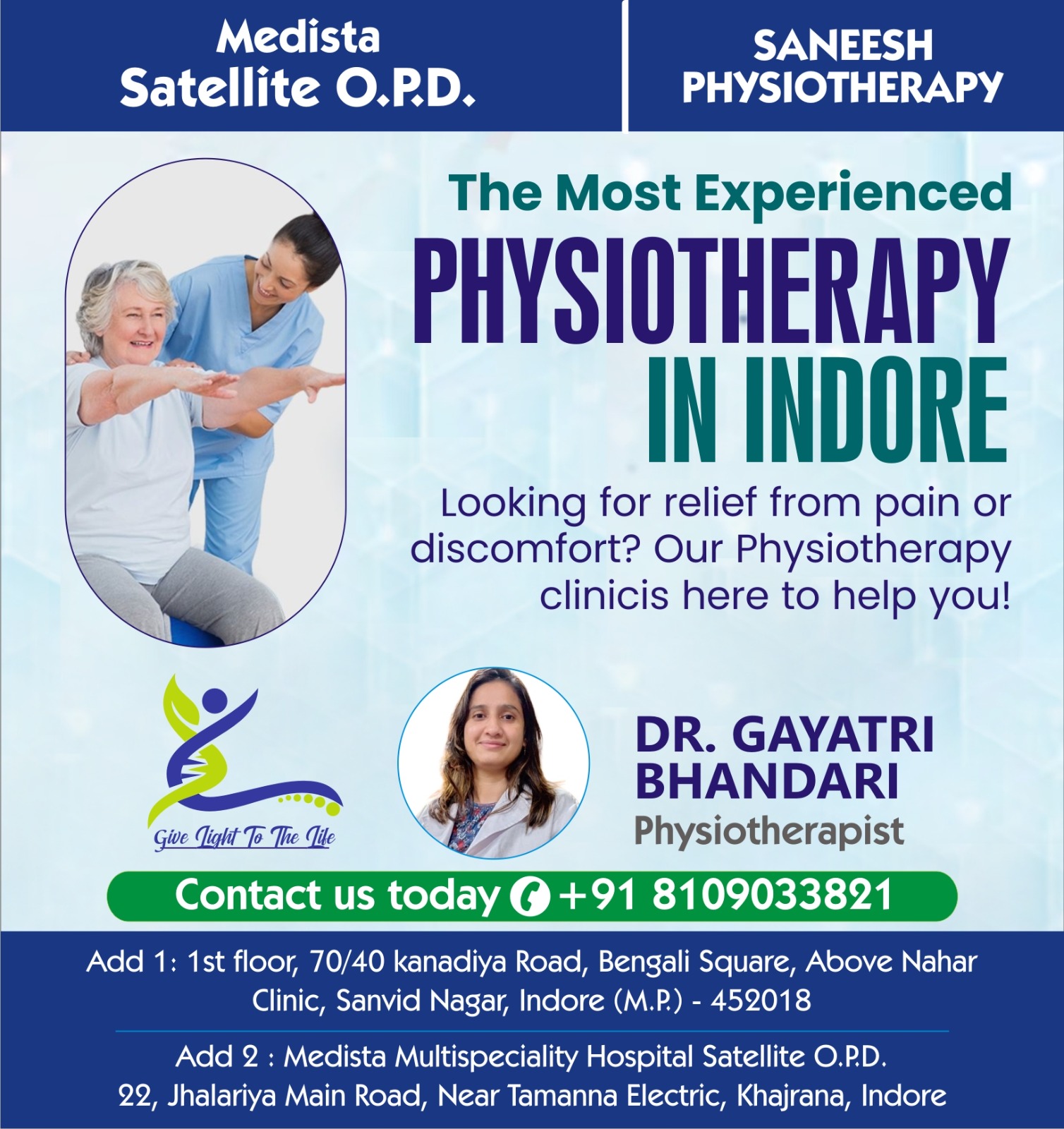 Physiotherapy Clinic Near Kanadiya In Indore