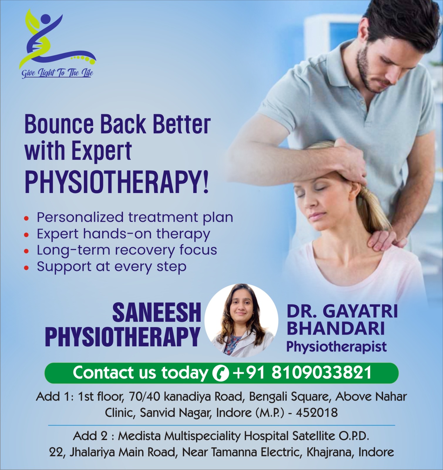 Physiotherapy Clinic for Back Pain in Indore