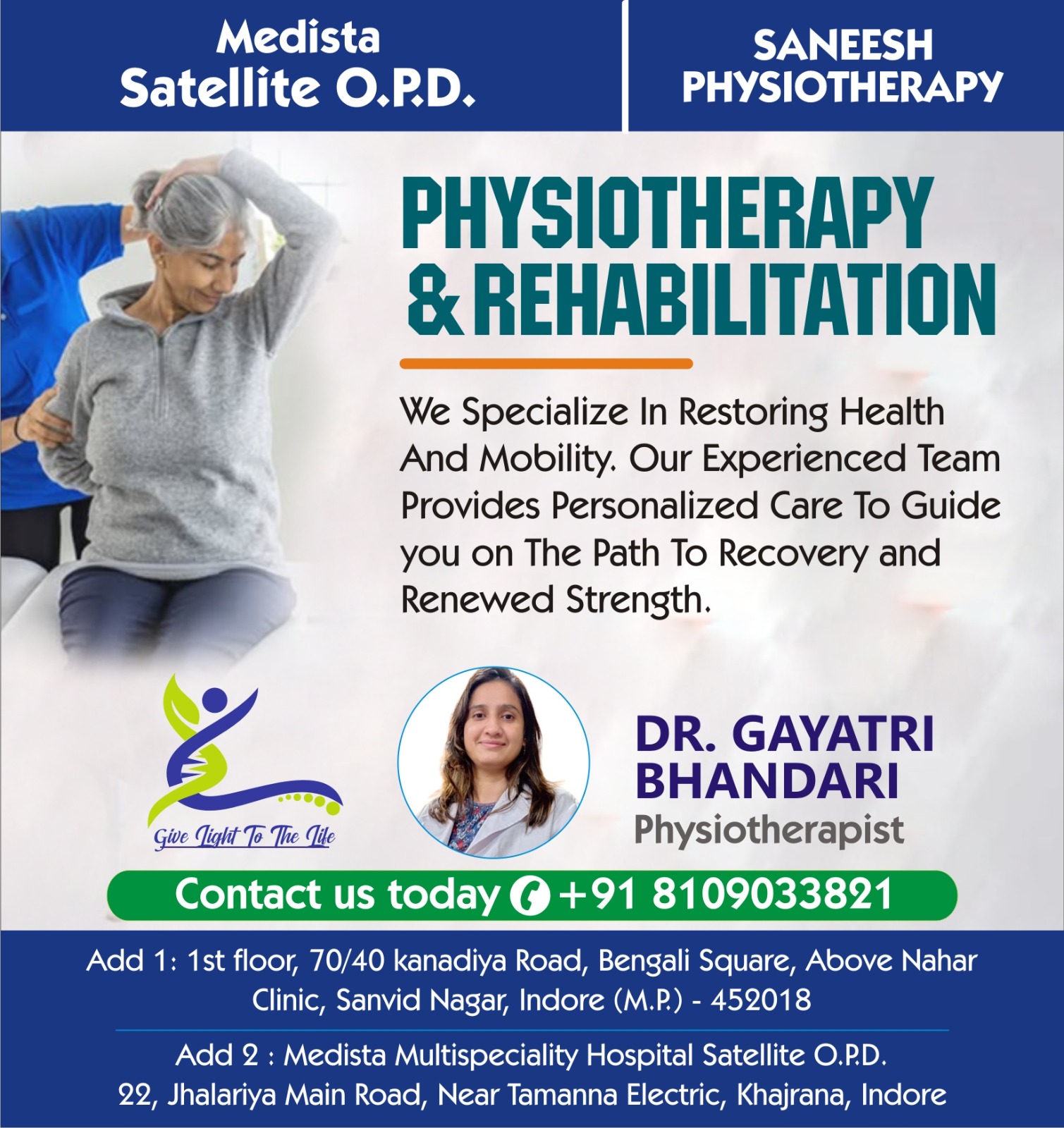Physiotherapy Centre near me In Indore