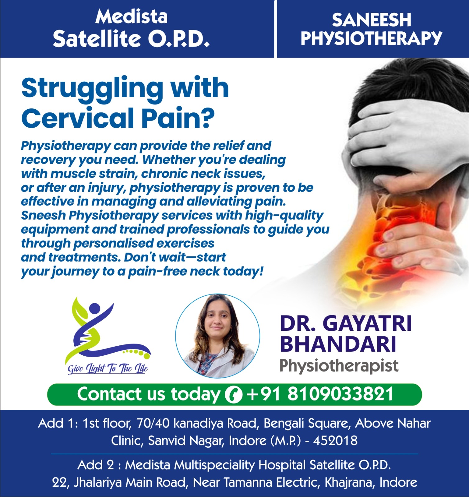 Best Physiotherapy Clinic for Cervical Pain In Indore