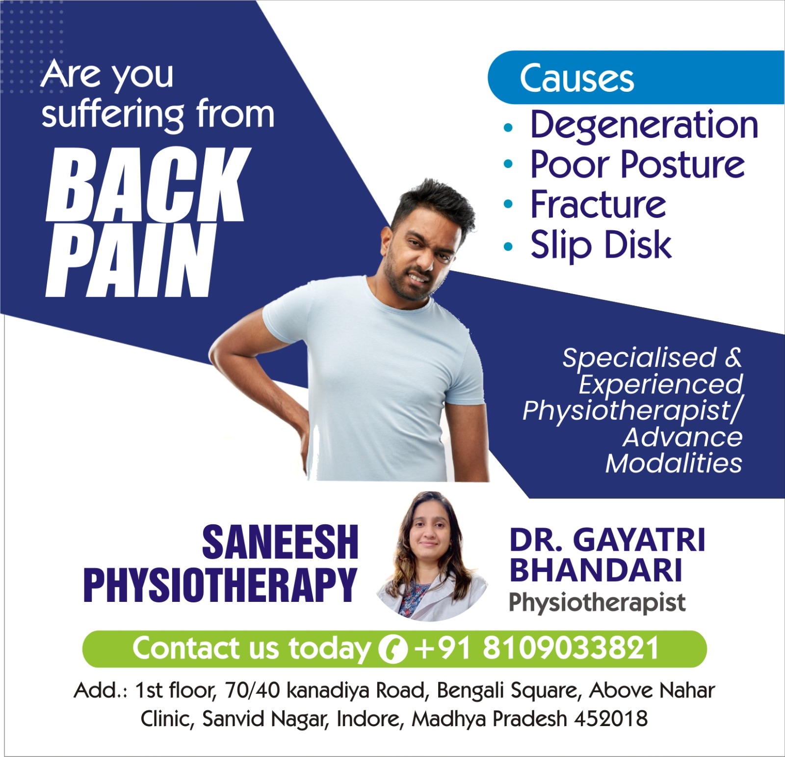 Best Physiotherapy Clinic for Back Pain in Indore
