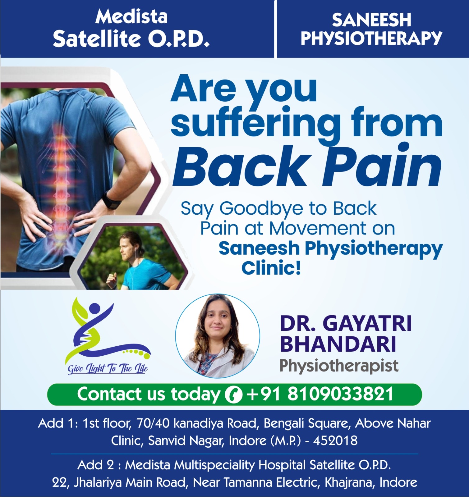 Best Physiotherapy Clinic for Back Pain In Indore