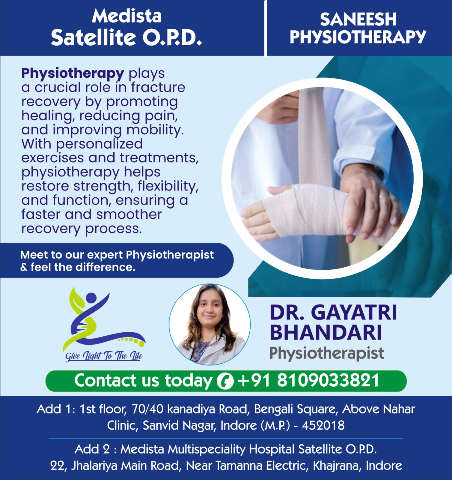 Best Physiotherapy Center near Palasia Indore